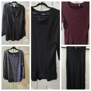 Lot Of 5 Women's Medium Knit Tops Bundle White House Forever 21 Express H&M